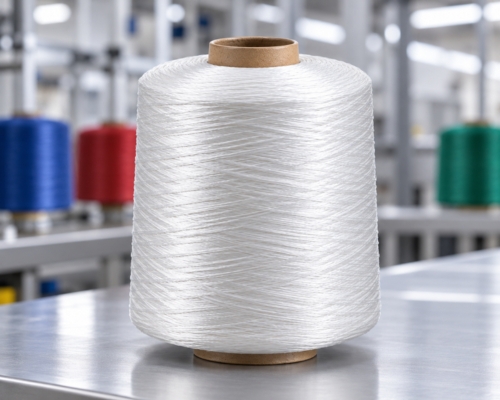 Multifilament yarn package in a production setting