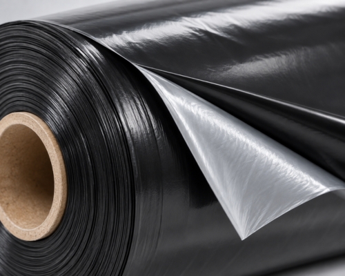 Black mulch film roll with loose film layers